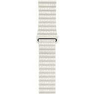 Apple 42mm Bílý kožený - Medium - Remienok na hodinky