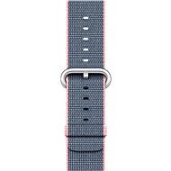 Apple 42 mm Svetlo ružový/polnočne modrý z tkaného nylonu - Remienok na hodinky