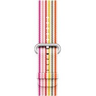 Apple 42mm Pink aus gewebtem Nylon (Streifen) - Armband