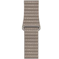 Apple 44mm Stone Gray Leather - Large - Watch Strap