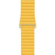 Apple Watch 44 mm Hrejivo žltý Kožený remienok – Medium - Remienok na hodinky