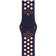 Apple Watch 44mm Blue-black / Bright Mango Sports Strap Nike - Standard - Watch Strap
