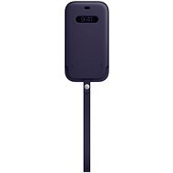 Apple iPhone 12 / 12 Pro mély ibolya bőr MagSafe tok - Mobiltelefon tok