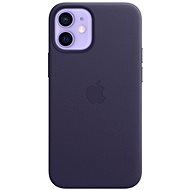 Apple iPhone 12 Mini Kožený kryt s MagSafe tmavo fialový - Kryt na mobil