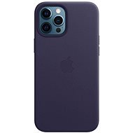 Apple iPhone 12 Pro Max Kožený kryt s MagSafe tmavo fialový - Kryt na mobil
