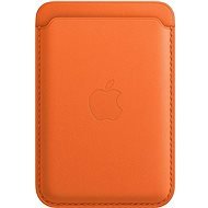 Apple iPhone Kožená peňaženka s MagSafe oranžová - MagSafe peňaženka