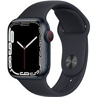 Apple Watch Series 7 41mm Cellular Éjfekete alumínium éjfekete sportszíjjal - Okosóra