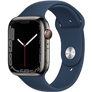 Apple Watch Series 7 45mm Cellular Graphite Stainless-Steel with Abyss Blue Sport Band - Smart Watch
