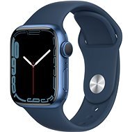 Apple Watch Series 7 41mm - kék alumínium tok, mély indigókék sport szíj - Okosóra