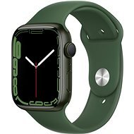 Apple Watch Series 7 45mm - zöld alumínium tok, lóhere sport szíj - Okosóra