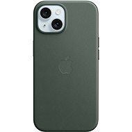 Apple iPhone 15 Kryt z tkaniny FineWoven s MagSafe listovo zelený - Kryt na mobil
