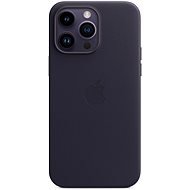 Apple iPhone 14 Pro Max Kožený kryt s MagSafe atramentovo fialový - Kryt na mobil