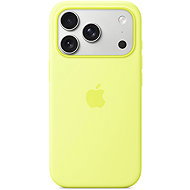 Apple Silicone Cover with MagSafe on iPhone 17 Pro neon yellow - Phone Cover