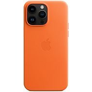Apple iPhone 14 Pro Max Leather cover with MagSafe orange - Phone Cover