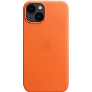 Apple iPhone 14 Leather cover with MagSafe orange - Phone Cover