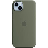 Apple iPhone 14 Plus MagSafe olívazöld szilikon tok - Telefon tok