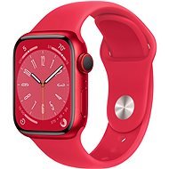Apple Watch Series 8 41mm Cellular Red Aluminum with Red Sport Strap - Smart Watch