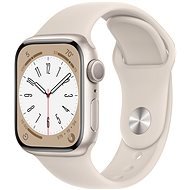 Apple Watch Series 8 41mm Aluminiumgehäuse Polarstern mit weißem Sportarmband - Smartwatch