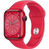 Apple Watch Series 8 41 mm Červený hliník s červeným športovým remienkom - Smart hodinky
