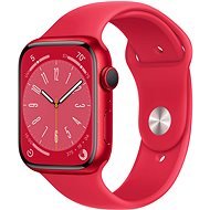 Apple Watch Series 8 45 mm Červený hliník s červeným športovým remienkom - Smart hodinky