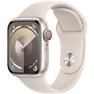 Apple Watch Series 9 41mm Cellular - csillagfény alumínium tok, csillagfény sport szíj, S/M - Okosóra