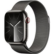 Apple Watch Series 9 41mm Cellular Graphite Stainless Steel Case with Graphite Milanese Loop - Smart Watch