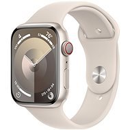 Apple Watch Series 9 45mm Cellular - csillagfény alumínium tok, csillagfény sport szíj, S/M - Okosóra