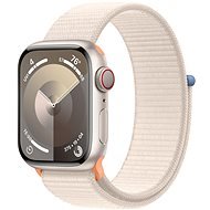 Apple Watch Series 9 41mm Cellular Starlight Aluminum Case with Starlight Sport Loop - Smart Watch