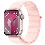 Apple Watch Series 9 41 mm - rózsaszín alumínium tok, világos rózsaszín sportpánt - Okosóra