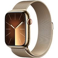 Apple Watch Series 9 45mm Cellular Gold Stainless Steel Case with Gold Milanese Loop - Smart Watch