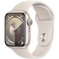 Apple Watch Series 9 41mm - csillagfény alumínium tok, csillagfény sport szíj, S / M - Okosóra