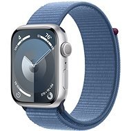 Apple Watch Series 9 45mm Aluminiumgehäuse Silber mit Sport Loop Winterblau - Smartwatch