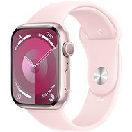 Apple Watch Series 9 45mm - rózsaszín alumínium tok, világos rózsaszín sport szíj, S/M - Okosóra