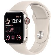 Apple Watch SE (2022) 40mm Cellular - csillagfény alumínium tok, csillagfény sport szíj - Okosóra