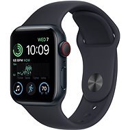 Apple Watch SE (2022) 40mm Cellular - éjfekete alumínium tok, éjfekete sport szíj - Okosóra