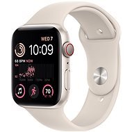 Apple Watch SE (2022) 44mm Cellular - csillagfény alumínium tok, csillagfény sport szíj - Okosóra