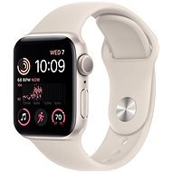 Apple Watch SE (2022) 40mm - csillagfény alumínium tok, csillagfény sport szíj - Okosóra