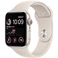 Apple Watch SE (2022) 44mm - csillagfény alumínium tok, csillagfény sport szíj - Okosóra