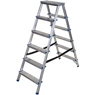 J. A. D. TOOLS Aluminium double-sided steps, 6 rungs - Stepladder