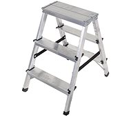 J. A. D. TOOLS Double-sided aluminium steps, 3 rungs - Stepladder