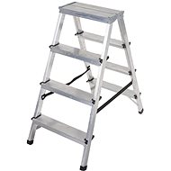 J. A. D. TOOLS Aluminium double-sided steps, 4 rungs - Stepladder