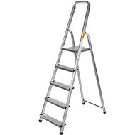 J. A. D. TOOLS Single-sided aluminium handrail, 5 rungs - Stepladder