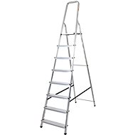 J. A. D. TOOLS Single-sided aluminium handrail steps, 8 rungs - Stepladder