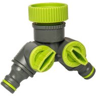 BRADAS Manifold with 2 valves 1 + 3/4 Lime LE-2222 - Hose Coupling