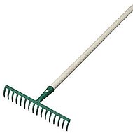 J. A. D. TOOLS Green Rake 16 teeth with handle 160 cm - Rake