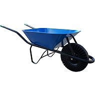 J. A. D. TOOLS construction wheelbarrow, solid rubber, 60 l, blue - Construction wheelbarrow