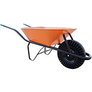 J. A. D. TOOLS construction wheelbarrow, solid rubber, 60 l, orange - Construction wheelbarrow