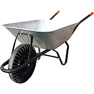 J. A. D. TOOLS Construction wheelbarrow 80 l, solid rubber, fixed axle, galvanized - Construction wheelbarrow