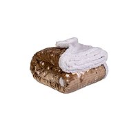 Jahu Blanket microfiber lamb smooth brown tree - Blanket