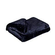 Jahu Blanket micro Uni 150 × 200 cm, black - Blanket